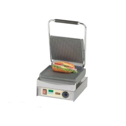 Grill επαφής Panini Master όλο ραβδωτό με θερμοστάτη έως 300 βαθμούς κελσίου και ενδεικτική λυχνία
