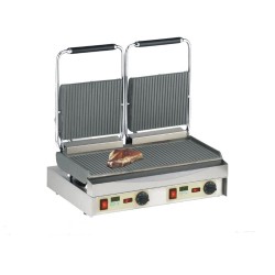 Grill επαφής Kamtschatka όλο ραβδωτό με πλάκες ψησίματος από ειδικό βαρύ μαντέμι το οποίο δε φθείρεται