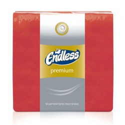 Χαρτοπετσέτες Πολυτελείας 33x33 Πακέτο 50τμχ 2φυλλες Κόκκινες ENDLESS