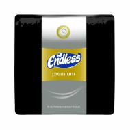 Χαρτοπετσέτες πολυτελείας μαύρες διαστάσεων 33x33cm σε πακέτο 50τμχ 2φυλλες ENDLESS