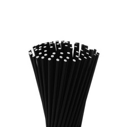 Χάρτινα καλαμάκια freddo 1/1 σε μαύρο χρώμα συσκευασία 500 τεμαχίων