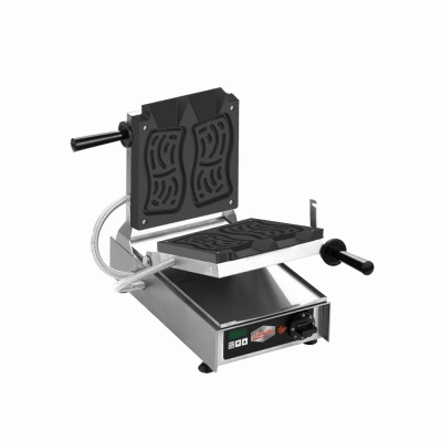 Συσκευή κάθετου ψησίματος Helios με πλάκες για βάφλες Croustilados με διαστάσεις 185x185x30mm