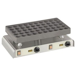 Συσκευή για Poffertjes Poffi 50 θέσεων 2,2kW με 2 θερμοστάτες έως 300 βαθμούς και 2 διακόπτες