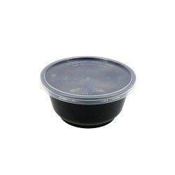 Σκεύος μικροκυμάτων στρογγυλό με καπάκι χωρητικότητας 1000cc σε συσκευασία 50 τεμαχίων