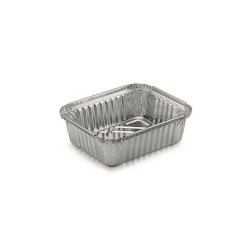 Σκεύος αλουμινίου μερίδας (μεσαίο) με χωρητικότητα 900cc και διαστάσεις 20,2x13,7x5cm συσκευασία 100 τεμαχίων