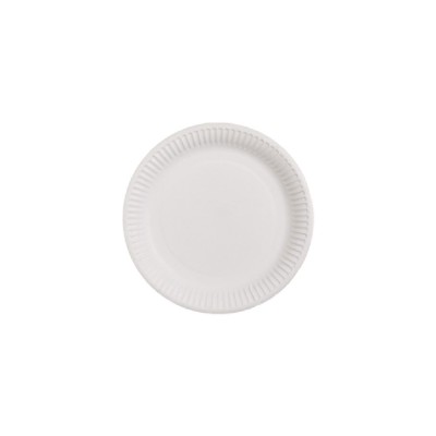 Χάρτινα πιάτα λευκά διαμέτρου Φ16cm σε συσκευασία 10 τεμαχίων