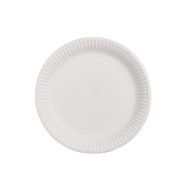 Χάρτινα πιάτα λευκά διαμέτρου Φ19.5cm σε συσκευασία 10 τεμαχίων