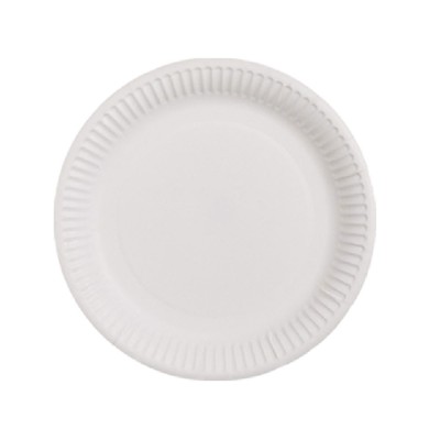 Χάρτινα πιάτα λευκά διαμέτρου Φ23cm σε συσκευασία 10 τεμαχίων