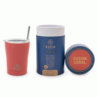 Θερμός Coffee Mug Save The Aegean χωρητικότητας 350ml σε χρώμα Fusion Coral με ανοξείδωτο καλαμάκι  Θερμός Coffee Mug Save The Aegean χωρητικότητας 350ml σε χρώμα Fusion Coral με ανοξείδωτο καλαμάκι