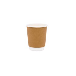 Διπλότοιχο χάρτινο ποτήρι kraft χωρητικότητας 8oz (80mm) σε συσκευασία 25 τεμαχίων Διπλότοιχο χάρτινο ποτήρι kraft χωρητικότητας 8oz (80mm) σε συσκευασία 25 τεμαχίων