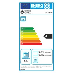 Φούρνος αερίου άνω πάγκου 54lt με αποσπώμενο τριπλό κρύσταλλο και 6 τρόπους ψησίματος