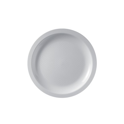 Πιάτο πλαστικό γλυκού στρογγυλό PP σε λευκό χρώμα διαμέτρου 18cm συσκευασία 25 τεμαχίων