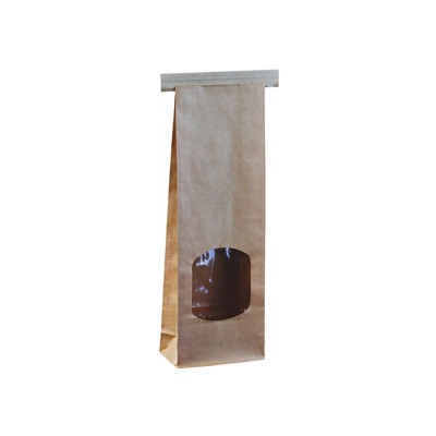 Χαρτοσακούλες zipper με κλείσιμο ασφαλείας και παράθυρο διαστάσεων 4,7x8,8x26 cm