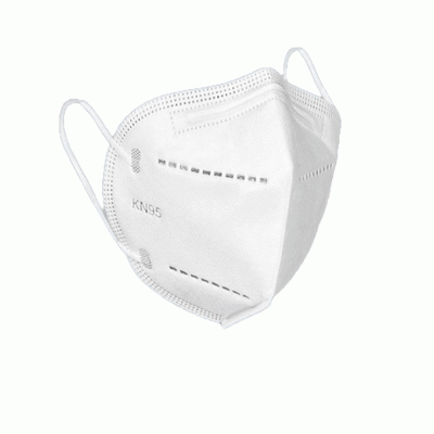 Mάσκα υψηλής προστασίας FFP2 μιας χρήσης σε λευκό χρώμα