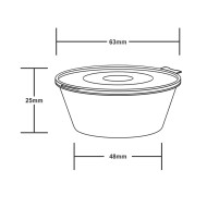 Σωσάκι με ενσωματωμένο καπάκι PP 70ml (2oz) διάφανο συσκευασία  50 τεμαχίων