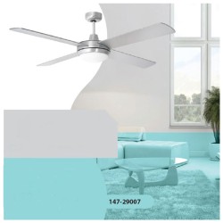 Ανεμιστήρας οροφής με 1 φως σατινέ Φ130cm ισχύος 70W 230V με κοντρόλ και 3 ταχύτητες 180rpm