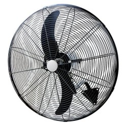 Ανεμιστήρας βιομηχανικός μεταλλικός τοίχου μαύρος με κοντρόλ Φ81 ισχύος 200W 3 ταχυτήτων