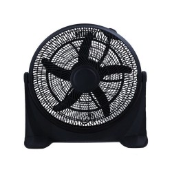 Ανεμιστήρας box fan στρογγυλός μαύρος Φ50 90W 230V με 3 ταχύτητες λειτουργίας
