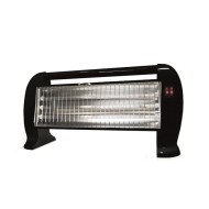 Θερμάστρα χαλαζία 1200W με ενδεικτική λυχνία λειτουργίας σε μαύρο χρώμα για χώρους εώς 19m²