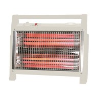 Θερμάστρα χαλαζία λευκή 1600W 220-240V 50/60Hz με λαβές μεταφοράς για χώρους μέχρι 25m²