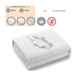 Ηλεκτρική κουβέρτα μονή πολυεστέρα 60W 230V με χειριστήριο & προστασία υπερθέρμανσης