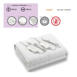 Ηλεκτρική κουβέρτα διπλή πολυεστέρα 2χ60W 230V με 2 χειριστήρια & προστασία υπερθέρμανσης