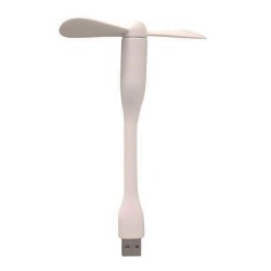 Ανεμιστήρας μίνι σε λευκό χρώμα ιδανικός για υπολογιστή, laptop, φορτιστή & άλλες συσκευές με έξοδο