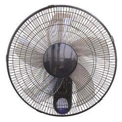 Ανεμιστήρας μεταλλικός τοίχου σε μαύρο χρώμα με κοντρόλ Φ44.5cm ισχύος 65W περιστρεφόμενος 90°