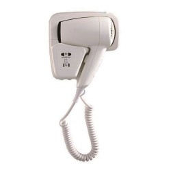 Σεσουάρ για ξενοδοχεία ισχύος 1200W 220-240V με πρίζα & προστασία υπερθέρμανσης σε λευκό χρώμα