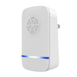 Απωθητικό τρωκτικών και εντόμων σε λευκό χρώμα ισχύος 3W ιδανικό για χώρους 30m² με χρήση υπερήχων