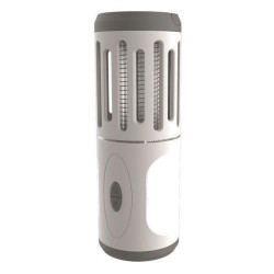 Εντομοκτόνος φακός ισχύος 6W 6500K λευκό ψυχρό φως με μπαταρίες ΑΑ στεγανός IP44 σε λευκό χρώμα