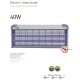 Ηλεκτρικό εντομοκτόνο σε γκρι χρώμα ισχύος 40W 220-240V με δίσκο περισυλλογής & γάντζο ανάρτησης