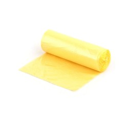 Αρωματικές σακούλες απορριμμάτων με κορδόνι διαστάσεων 70x95cm κίτρινες σε ρολό 10 τεμαχίων