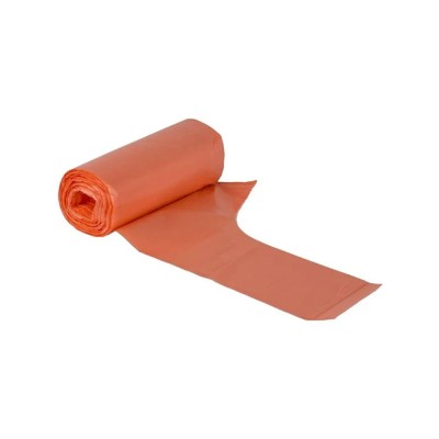 Σακούλες σκουπιδιών με χερούλι 58x72cm πορτοκαλί χρώμα σε ρολό 20 τεμαχίων Open Care