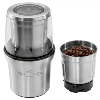 Συσκευή για άλεσμα και κοπή καφέ και διαφόρων ξηρών καρπών 200W από ανοξείδωτο ατσάλι PC-KSW 1021 PROFI COOK