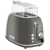 Αυτόματη vintage φρυγανιέρα σε ανθρακί χρώμα 815W με μεγάλες υποδοχές για 2 φέτες ψωμί (40mm) PC-TA 1193 GREY
