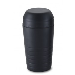 Σέικερ με σίτα κατασκευασμένο από ανοξείδωτο ατσάλι σε μάυρο χρώμα Σέικερ με σίτα κατασκευασμένο από ανοξείδωτο ατσάλι σε μάυρο χρώμα