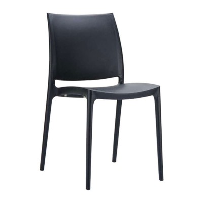 Καρέκλα MAYA του οίκου Siesta σε μαύρο χρώμα κατασκευασμένη από πολυπροπυλένιο με 20% fiber glass maya