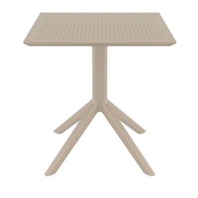 Τραπέζι εξωτερικού χώρου σειρά Sky 70x70x74εκ. σε χρώμα dove grey από πολυπροπυλένιο