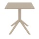 Τραπέζι εξωτερικού χώρου σειρά Sky 70x70x74εκ. σε χρώμα dove grey από πολυπροπυλένιο