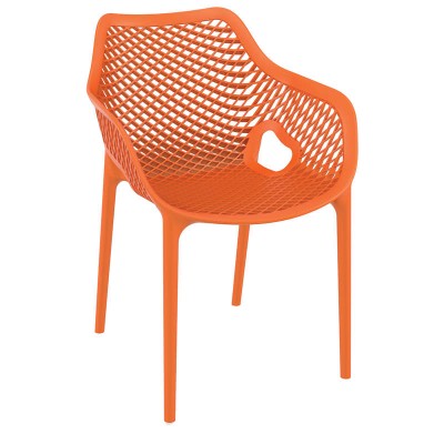 Καρέκλα σε πορτοκαλί χρώμα, σειρά AIR XL σε μοντέρνα γραμμή με ιδιαίτερο design Siesta