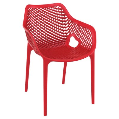 Καρέκλα σε κόκκινο χρώμα, σειρά AIR XL σε μοντέρνα γραμμή με ιδιαίτερο design Siesta