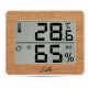 Ψηφιακό θερμόμετρο / υγρόμετρο εσωτερικού χώρου με bamboo πρόσοψη με δυνατότητα επιλογής μονάδας μέτρησης °C ή °F LIFE Gem Bamboo Edition