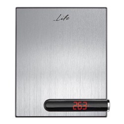  Ανοξείδωτη ηλεκτρονική ζυγαριά κουζίνας με επιφάνεια μέτρησης από ανοξείδωτο ατσάλι 