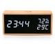 Bamboo ψηφιακό θερμόμετρο/υγρόμετρο εσωτερικού χώρου με ρολόι ξυπνητήρι και ημερολόγιο LIFE Noble Bamboo