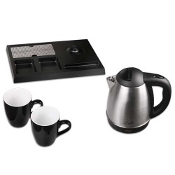 Δίσκος καλωσορίσματος σε μοντέρνο design με inox βραστήρα 1.2L 1800W και 2 κούπες  HTK-001 LIFE