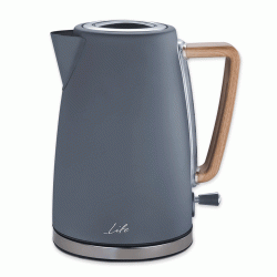 Premium design βραστήρας LIFE RITZ Grey 1.7L 2200W σε γκρι χρώμα με προστασία υπερθέρμανσης