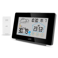 Μετεωρολογικός σταθμός με πλήκτρα αφής στην οθόνη και ασύρματο εξωτερικό αισθητήρα