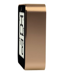 Ψηφιακό θερμόμετρο και υγρόμετρο εσωτερικού χώρου σε rose gold χρώμα με πλαίσιο αλουμινίου