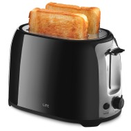Αυτόματη φρυγανιέρα LIFE CRISPY BLACK 750W με 3 πλήκτρα ελέγχου για απόψυξη, αναθέρμανση & διακοπή Αυτόματη φρυγανιέρα LIFE CRISPY BLACK 750W με 3 πλήκτρα ελέγχου για απόψυξη, αναθέρμανση & διακοπή
